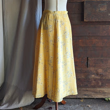 Load image into Gallery viewer, Yellow Floral Silk Maxi Skirt
