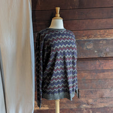 Load image into Gallery viewer, 90s Vintage Men&#39;s Plus Size Zigzag Knit Sweater
