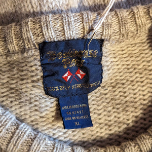 Vintage Worsted Wool Knit Argyle Sweater