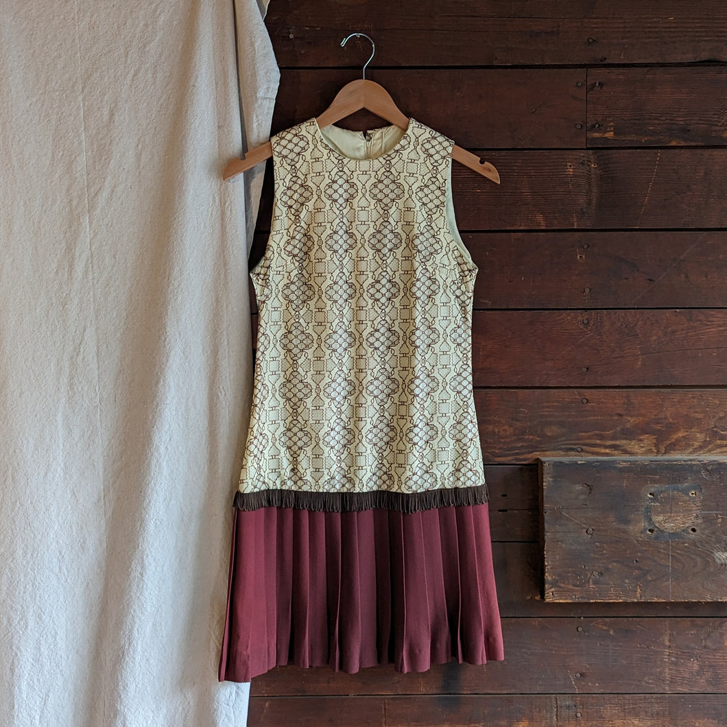 60s/70s Vintage Drop-Waist Mini Dress