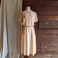Load image into Gallery viewer, 60s/70s Vintage Pink Polyester Shirtdress
