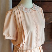 Load image into Gallery viewer, 60s/70s Vintage Pink Polyester Shirtdress
