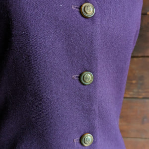 Vintage Purple Worsted Wool Vest