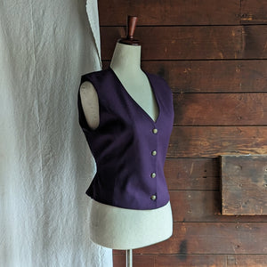 Vintage Purple Worsted Wool Vest