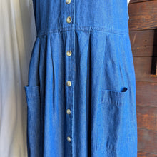 Load image into Gallery viewer, 90s Vintage Denim Pinafore Dress
