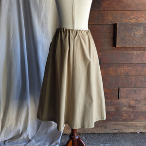 70s/80s Vintage A-Line Khaki Skirt