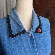 Load image into Gallery viewer, 90s Vintage Embellished Denim Jacket
