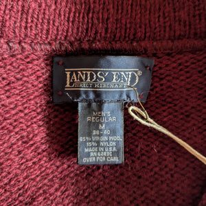 90s Vintage Chunky Burgundy Wool Sweater