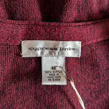 Load image into Gallery viewer, 90s Vintage Burgundy V-Neck Cardigan
