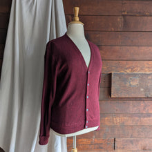 Load image into Gallery viewer, 90s Vintage Burgundy V-Neck Cardigan
