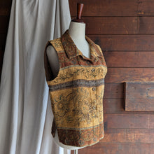 Load image into Gallery viewer, 90s Vintage Tan Tapestry Vest
