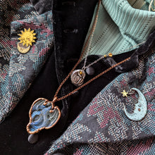 Load image into Gallery viewer, Sparkling Blue Moon Enamel Pin
