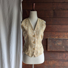 Load image into Gallery viewer, 90s Vintage Pale Yellow Striped Paisley Vest
