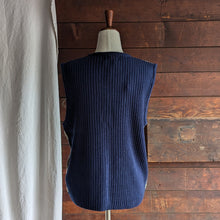 Load image into Gallery viewer, 90s Vintage Blue and Tan Acrylic Sweater Vest
