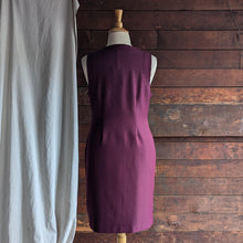 Load image into Gallery viewer, 90s Vintage Wine Colored Polyester Twill Dress
