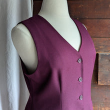 Load image into Gallery viewer, 90s Vintage Wine Colored Polyester Twill Dress
