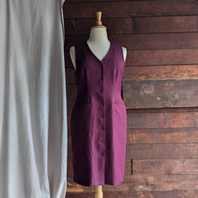 Load image into Gallery viewer, 90s Vintage Wine Colored Polyester Twill Dress
