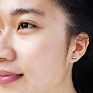 Sterling Silver Lidded Eye Studs