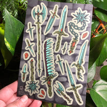 Load image into Gallery viewer, Dark Fantasy Weapons Vinyl Sticker Sheet
