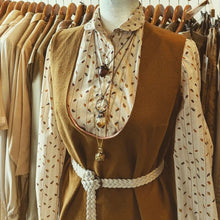 Load image into Gallery viewer, 60s Vintage Orange Sleeveless Midi Dress
