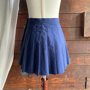 Vintage Pleated Navy Tennis Skirt