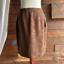 Load image into Gallery viewer, Vintage Brown Poly Korean Pencil Skirt
