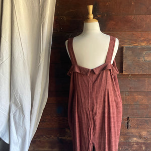 90s/Y2K Vintage Plus Size Brown Rayon Blend Tank Dress