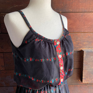 70s Vintage Sleeveless Nylon Dress