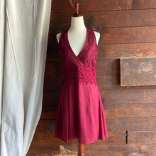 Load image into Gallery viewer, 90s Vintage Flared Mini Halter Dress
