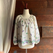 Load image into Gallery viewer, Vintage Morning Glory Cotton Peasant Top

