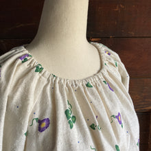 Load image into Gallery viewer, Vintage Morning Glory Cotton Peasant Top
