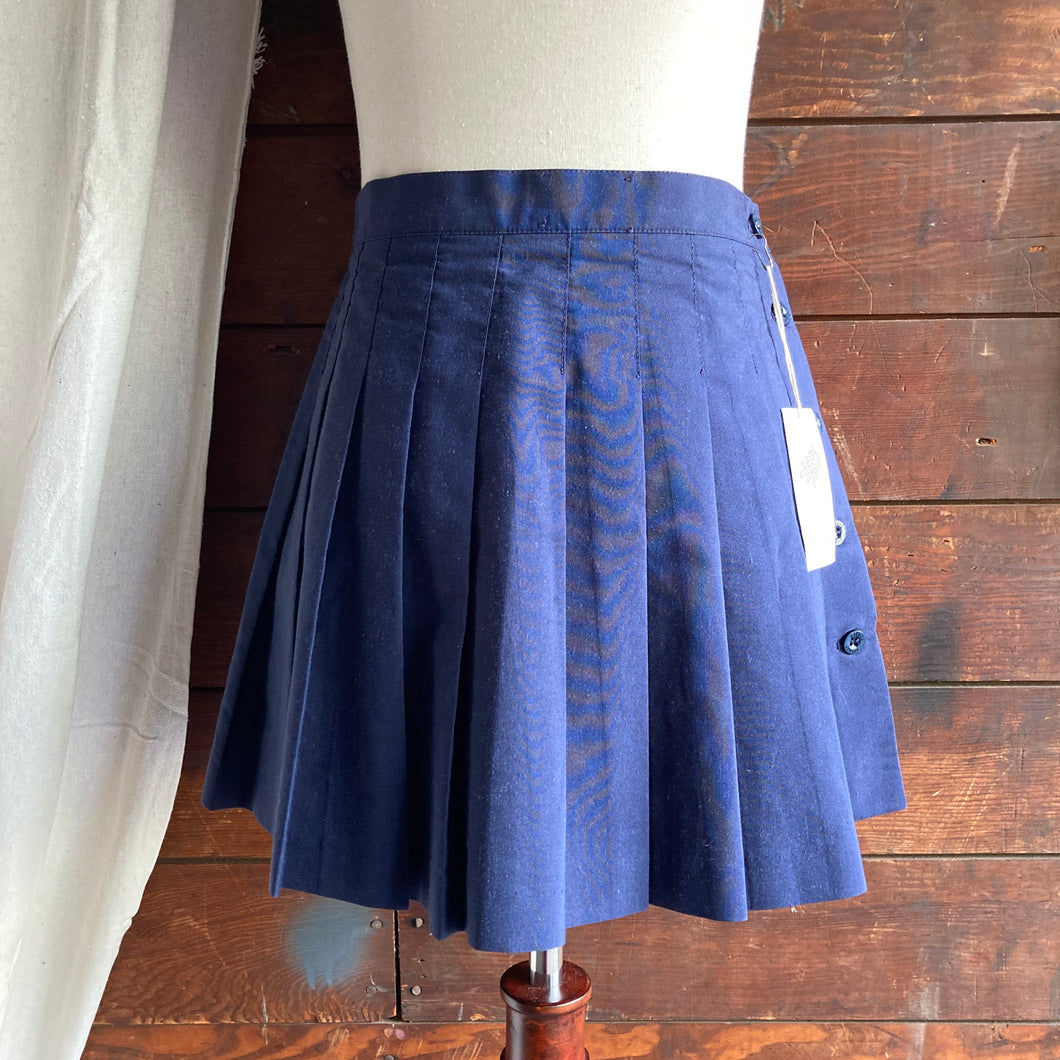 Vintage Pleated Navy Tennis Skirt
