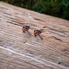 Load image into Gallery viewer, Silver &amp; Copper Mushroom Stud Earrings

