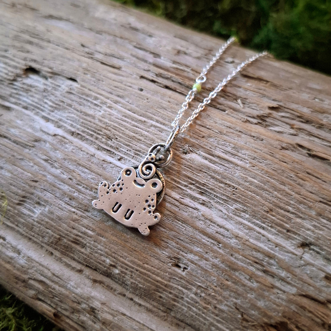 Frog & Snail Sterling Silver Pendant