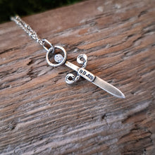 Load image into Gallery viewer, Onyx Sword Sterling Silver Pendant
