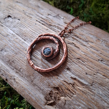Load image into Gallery viewer, Copper Kyanite Spiral Necklace
