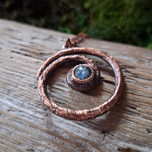 Copper Kyanite Spiral Necklace