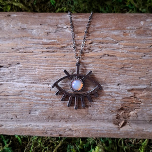 Copper and Opalite Eye Necklace