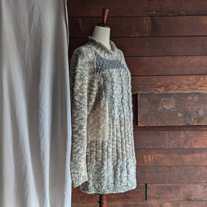 90s Vintage Chunky Wool Blend Sweater Dress