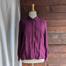 Load image into Gallery viewer, 90s Vintage Plus Size Raspberry Rayon Blend Blouse
