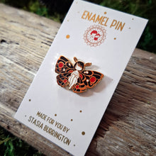 Load image into Gallery viewer, Moth Girl Enamel Pin
