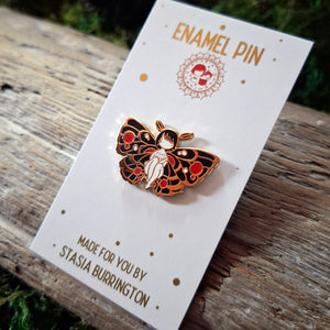 Moth Girl Enamel Pin