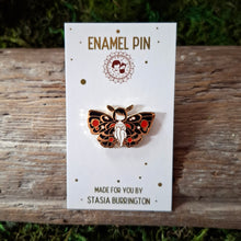 Load image into Gallery viewer, Moth Girl Enamel Pin
