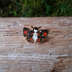 Moth Girl Enamel Pin