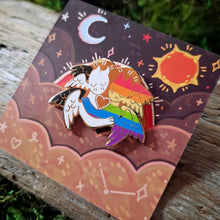 Load image into Gallery viewer, LGBT Ally Angel Enamel Pin
