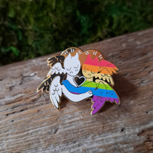 Load image into Gallery viewer, LGBT Ally Angel Enamel Pin
