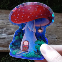 Load and play video in Gallery viewer, Amanita House Holographic Vinyl Sticker
