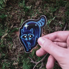 Load and play video in Gallery viewer, Celestial Raccoon Vinyl Sticker
