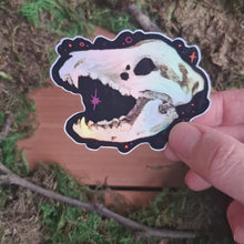 Load and play video in Gallery viewer, Thylacine Skull Vinyl Sticker
