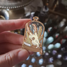 Load and play video in Gallery viewer, Muntjac Skull Curio Enamel Pin
